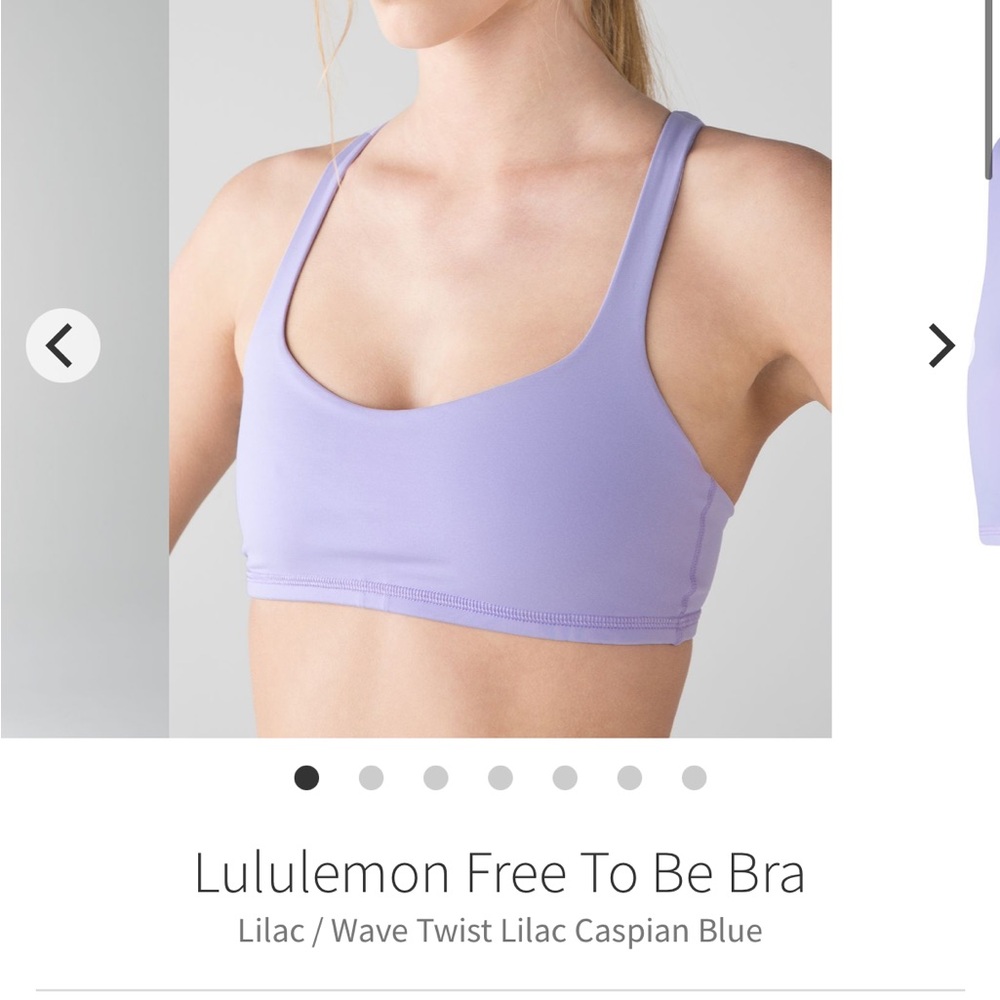 lululemon free to be bra, size 8